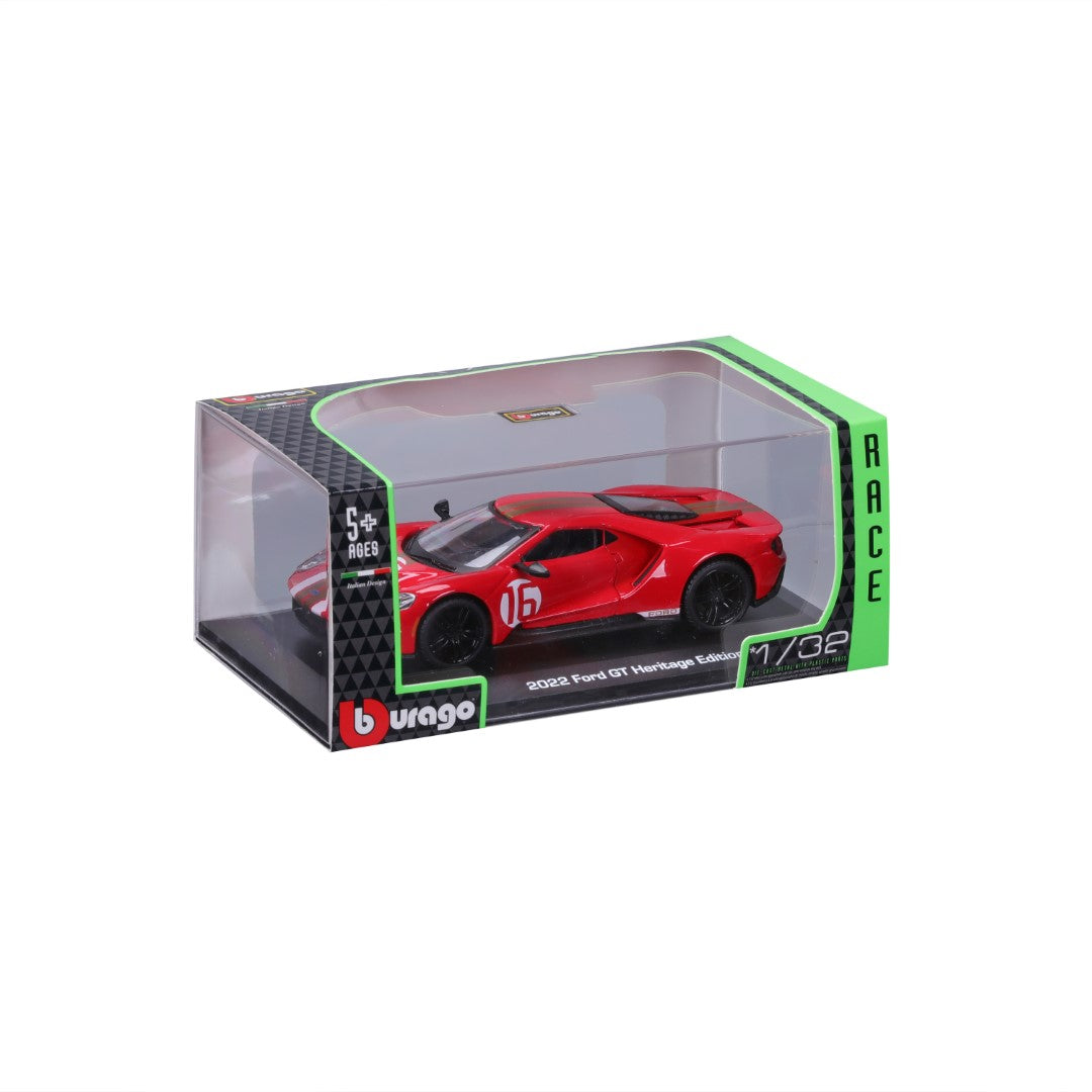 18-41166 Bburago Race - Ford GT Heritage Edition (2022) #16, rossa