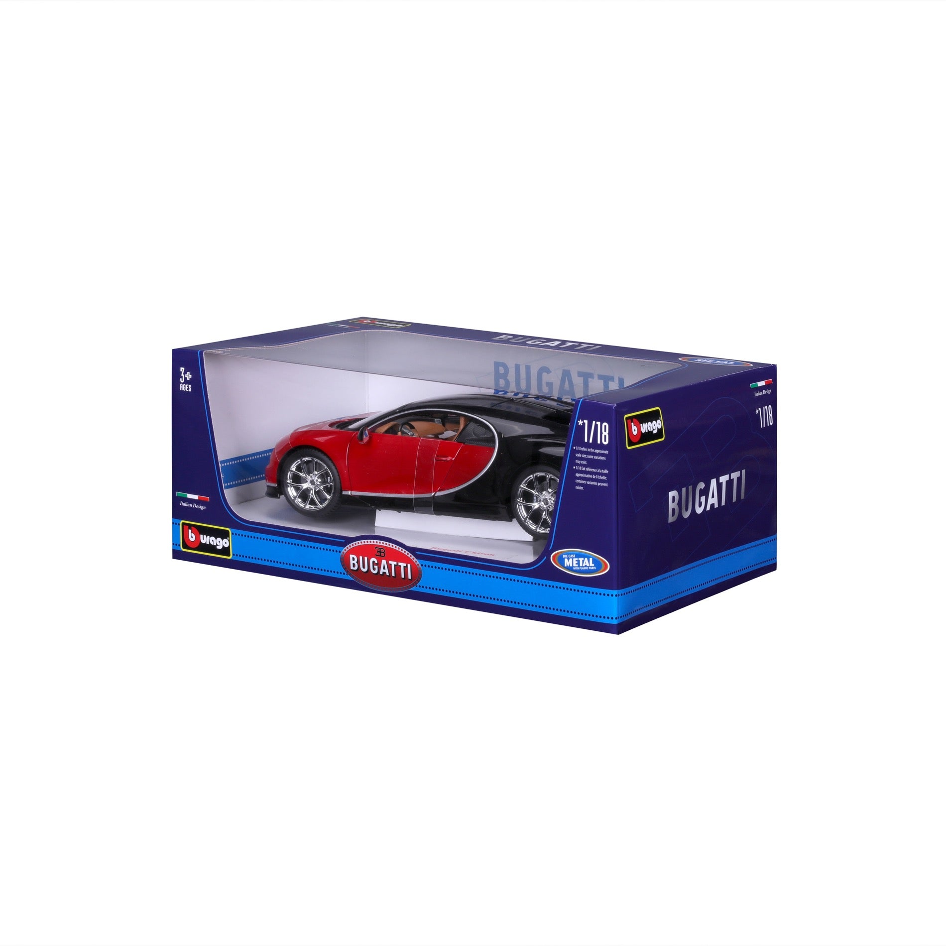 Bugatti Chiron in 1:18 scale Black/Red, the collectible replica for car  enthusiasts – bburago-shop