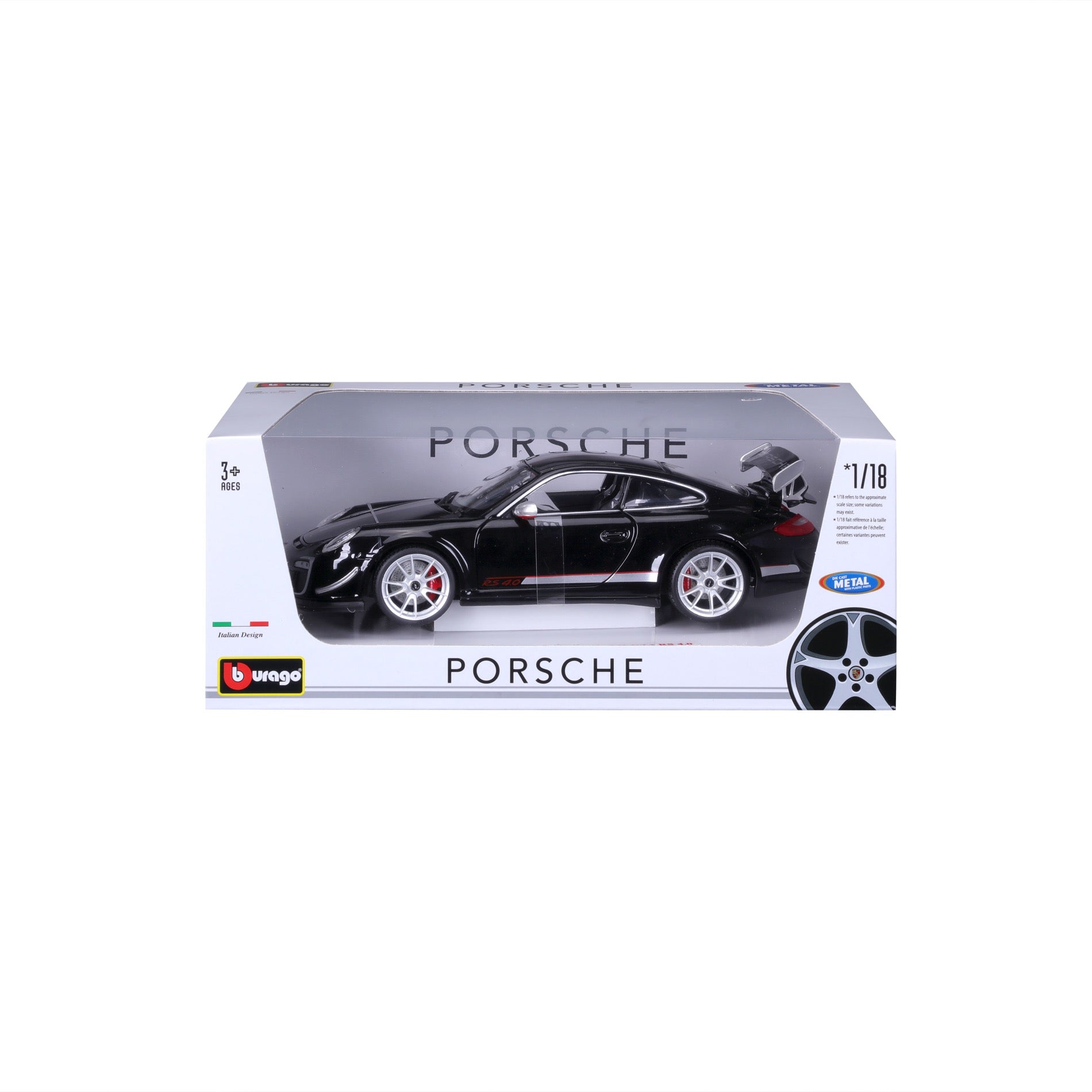18-11036 BK - Bburago - 1:18 - Porsche GT3 RS 4.0  - Nera