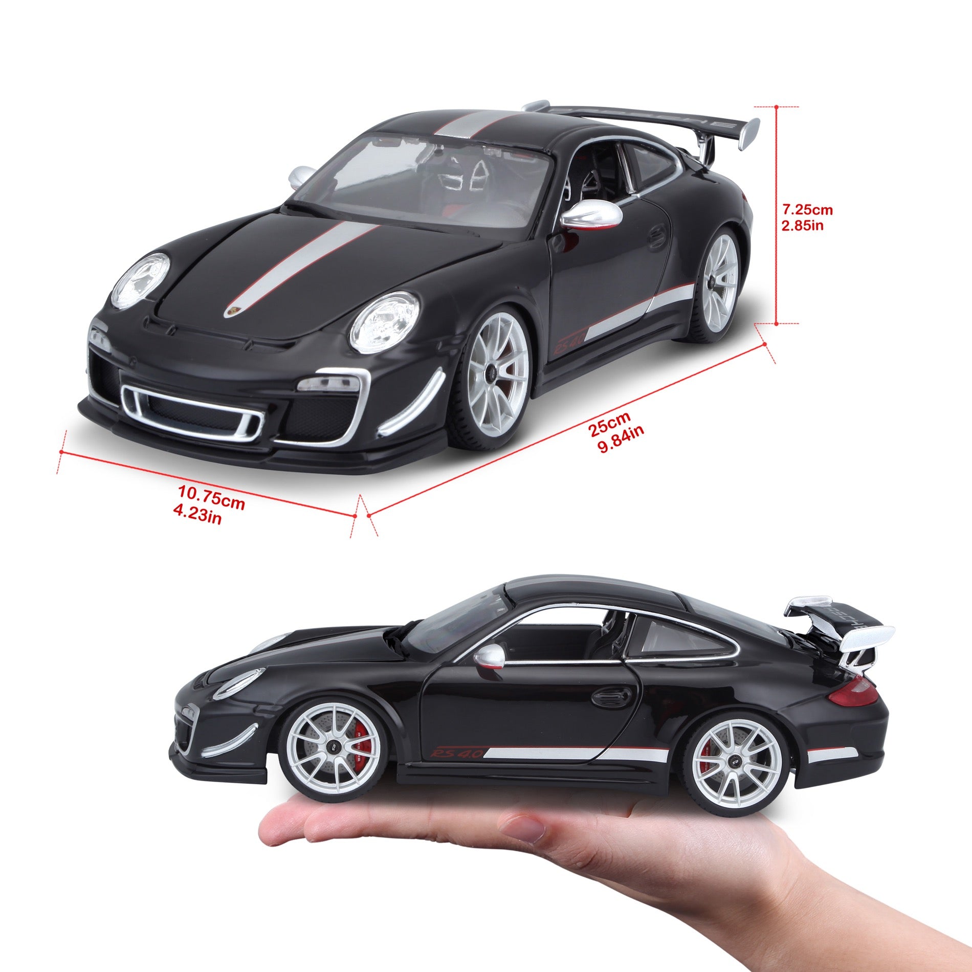 18-11036 BK - Bburago - 1:18 - Porsche GT3 RS 4.0  - Nera