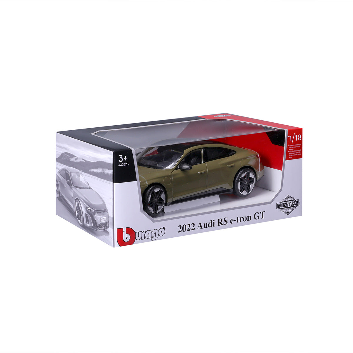 Audi RS E-Tron GT ́22 tactical grün Burago 1:18 Metallmodell