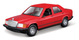 18-21103 RD - Bburago - 1:24 - 1987 Mercedes-Benz 190E - Rossa