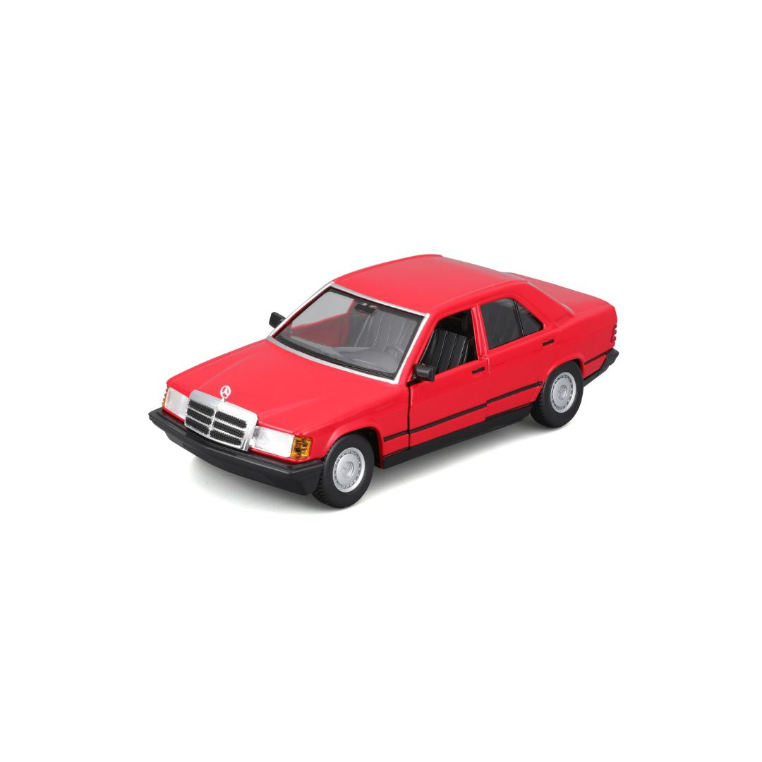 18-21103 RD Bburago - Mercedes-Benz 190E (1987), rossa - Scala 1:24