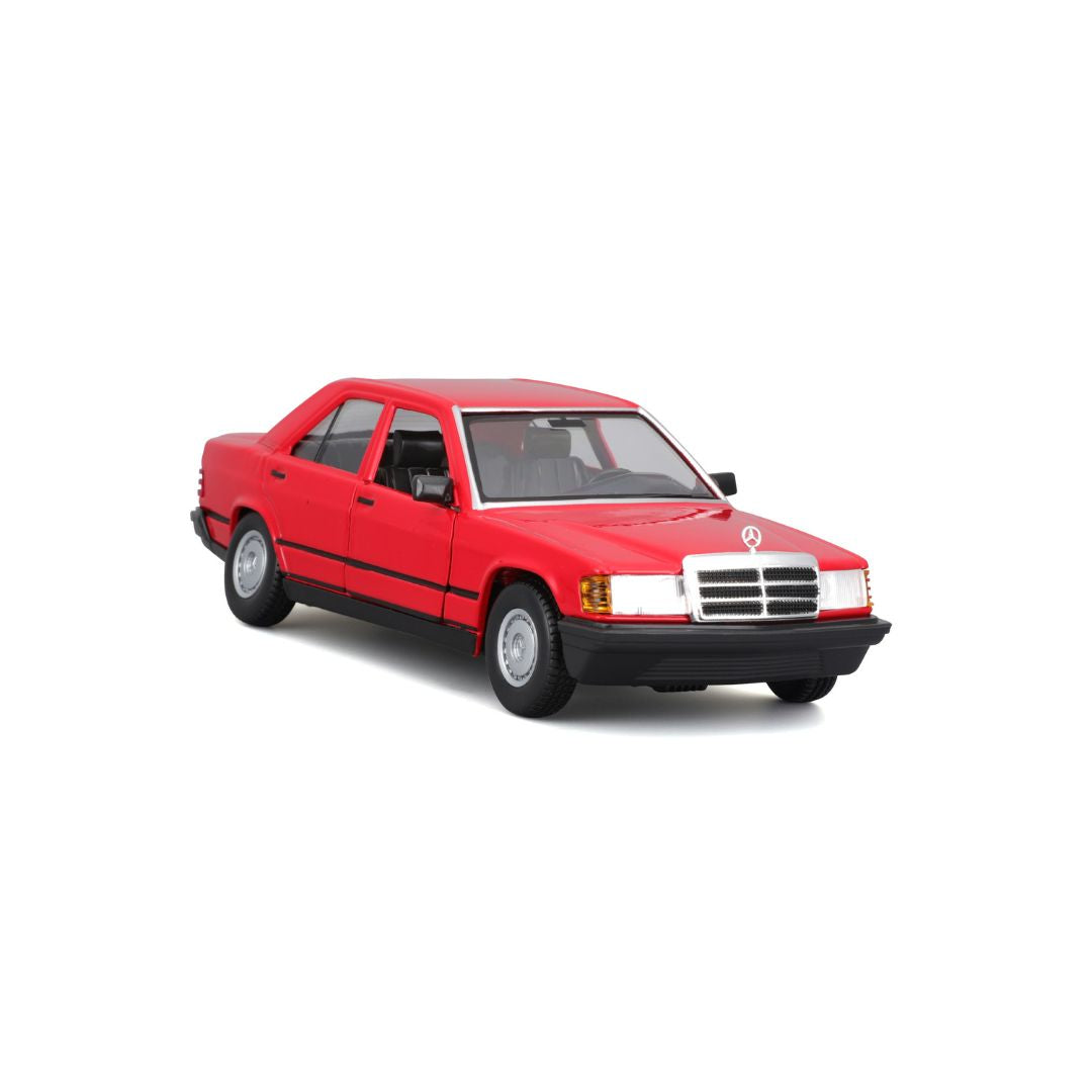 18-21103 RD Bburago - Mercedes-Benz 190E (1987), rossa - Scala 1:24