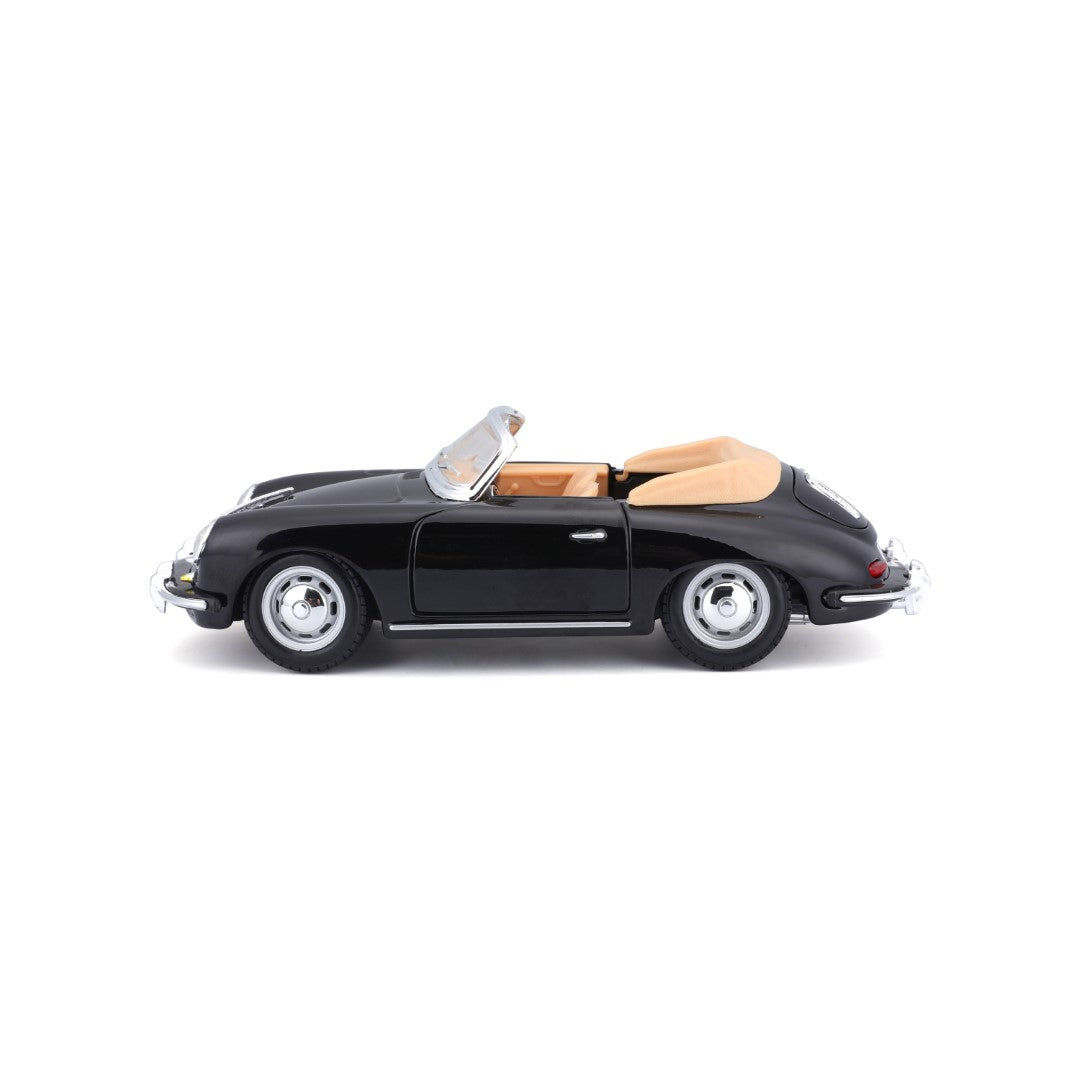 18-22078 Bburago - Porsche 356B Cabriolet (1961), nera - Scala 1:24