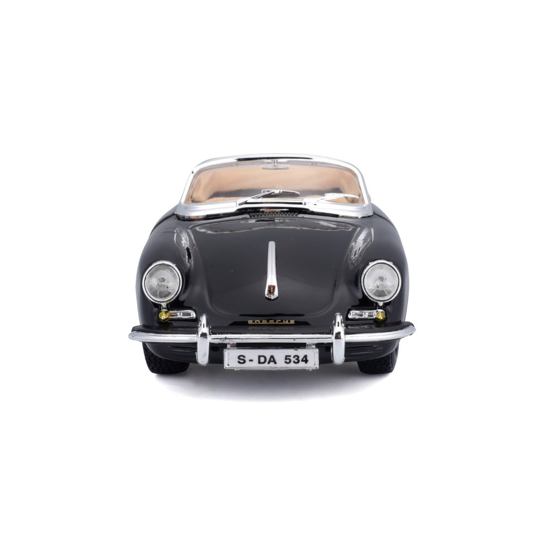 18-22078 Bburago - Porsche 356B Cabriolet (1961), nera - Scala 1:24