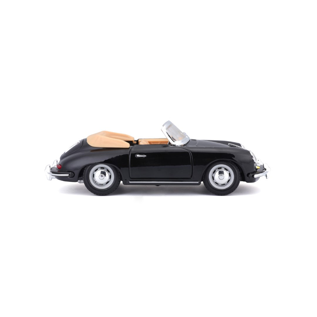 18-22078 Bburago - Porsche 356B Cabriolet (1961), nera - Scala 1:24