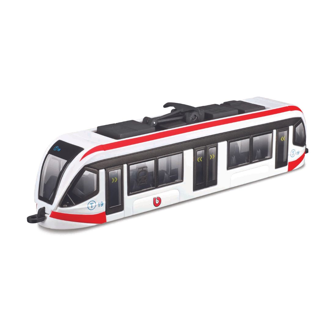 * 18-32105 - Bburago Street Fire - 19 cm City Tram - Milano - colore casuale