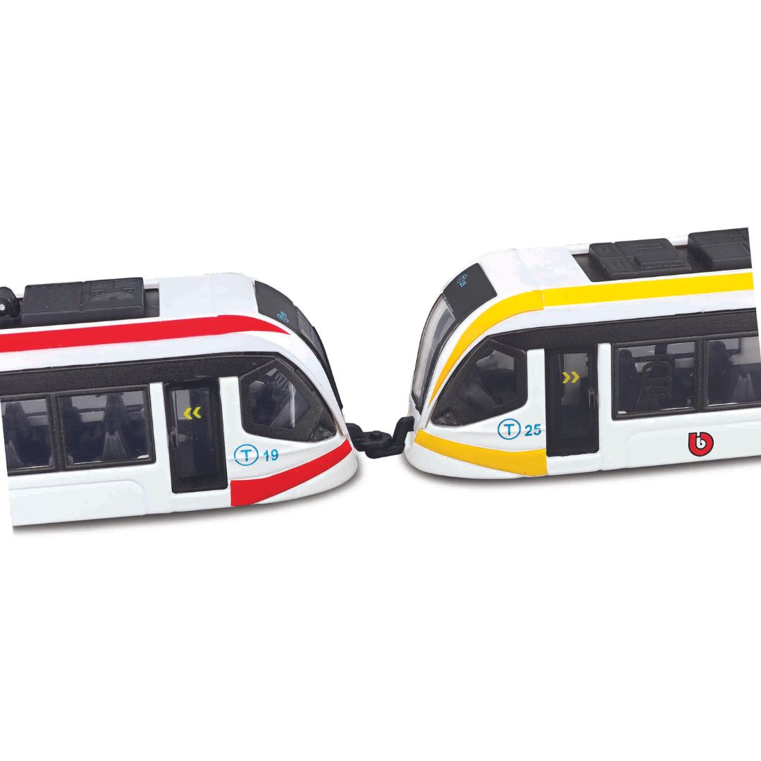 * 18-32105 - Bburago Street Fire - 19 cm City Tram - Milano - colore casuale