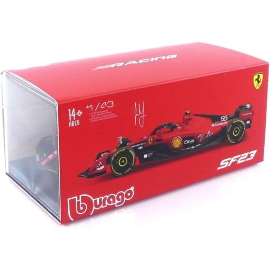 18-36835 - Bburago Ferrari Racing 2023 Season Car #55 Sainz 1:43