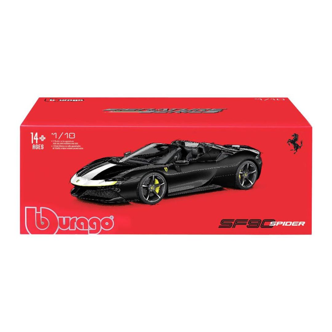 18-16910 Bburago Ferrari Signature - Ferrari SF90 Spider Assetto Fiorano, nera