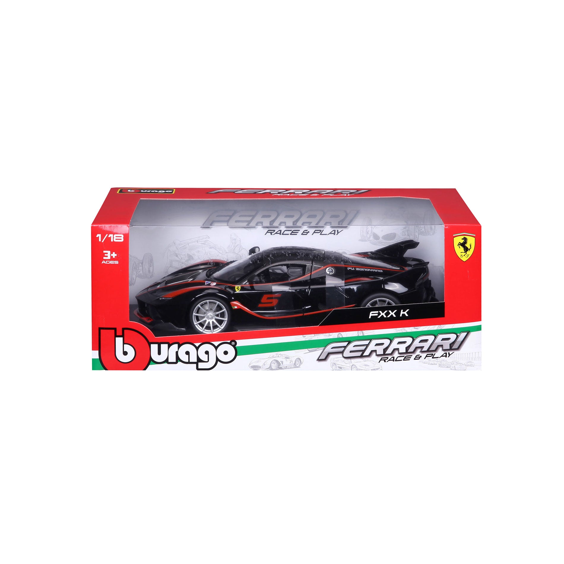 18-16010 (#5) - Bburago - 1:18 - Ferrari  R&P - Ferrari  Nera e ro