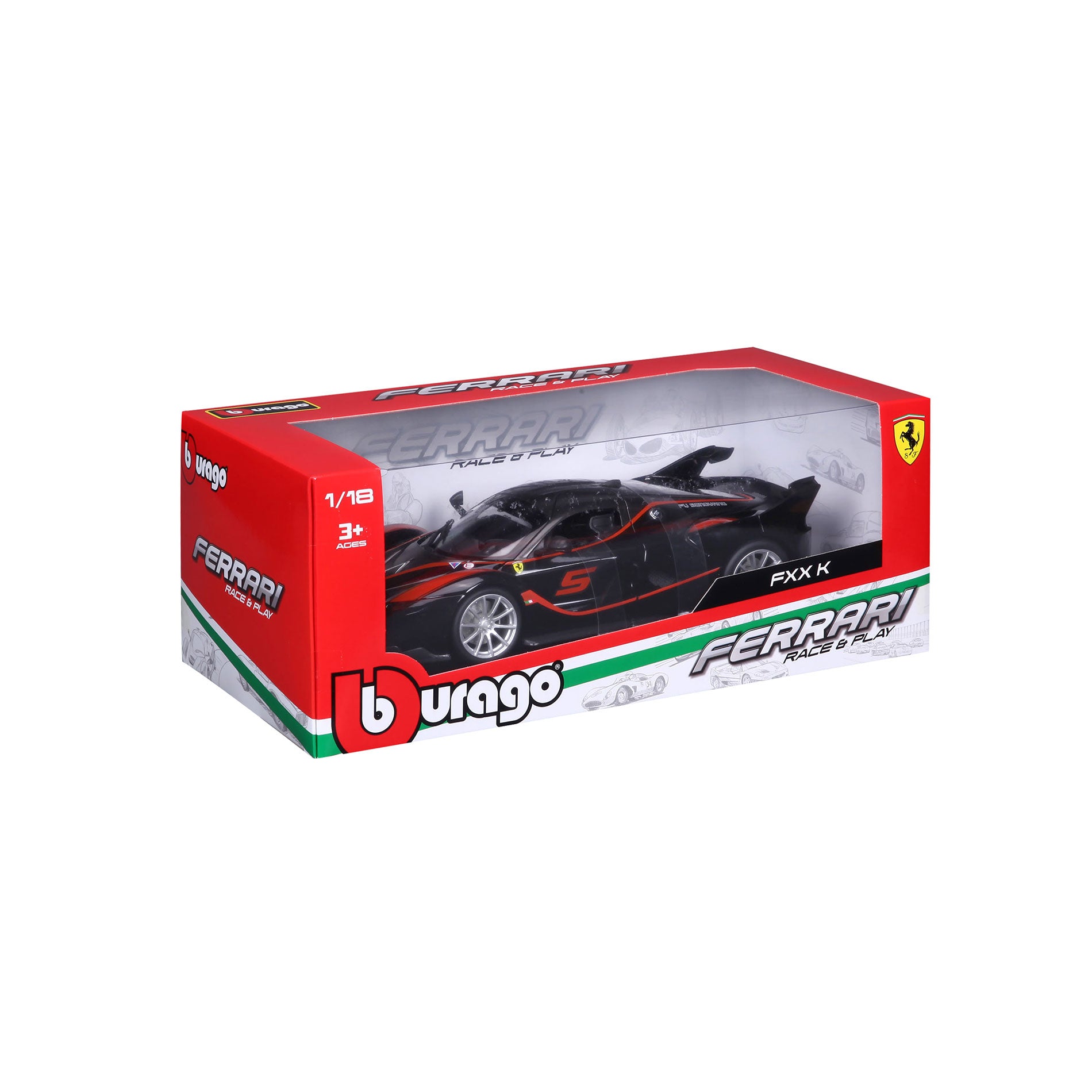 18-16010 (#5) - Bburago - 1:18 - Ferrari R&P - Ferrari Black and r –  bburago-shop