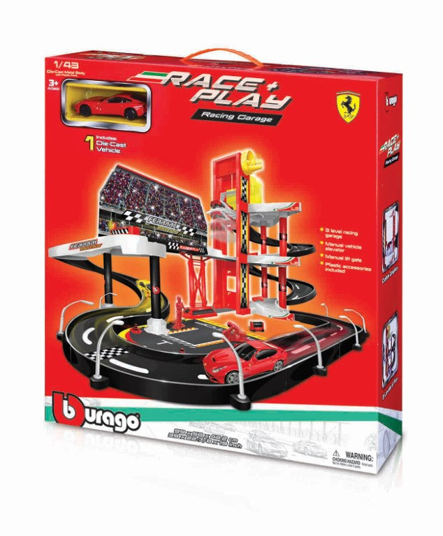 18-30197 - Bburago - 1:43 - Ferrari  R&P - Garage con auto e accessori