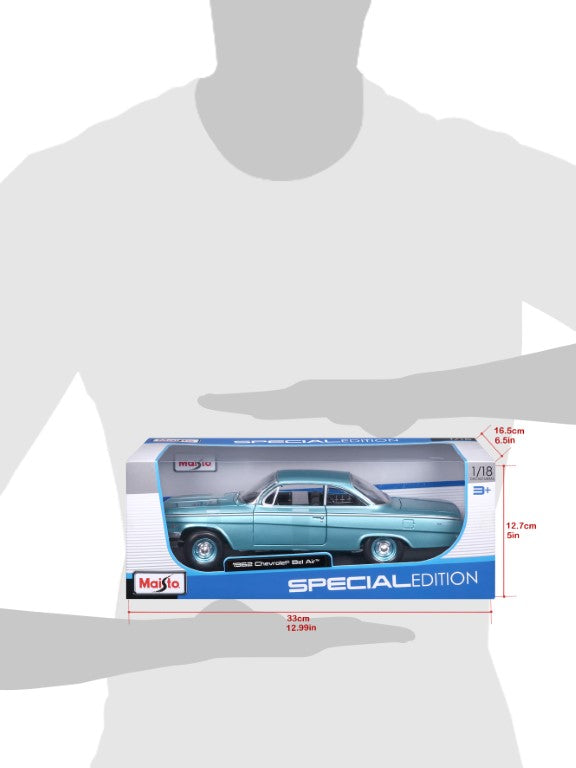 10-31641 - Bburago Maisto - 1:18 - 1962 Chevrolet Bel Air - Azzurro Metallizzato
