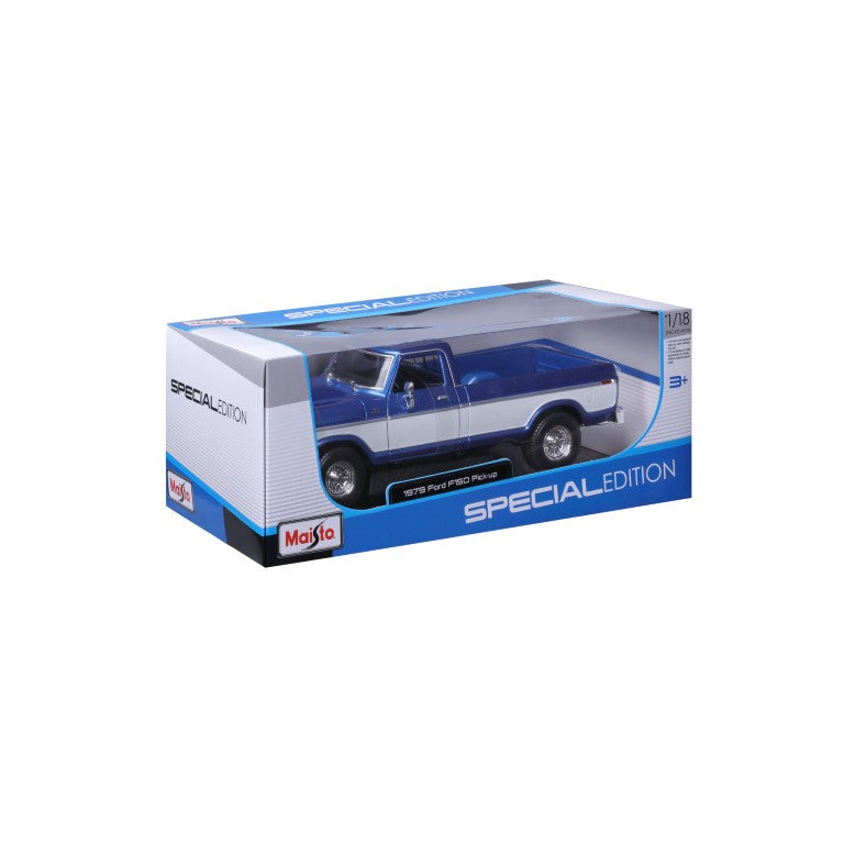 10-31462 BU - Bburago Maisto - 1:18 - 1979 Ford F150 Pick-up - Blue/White