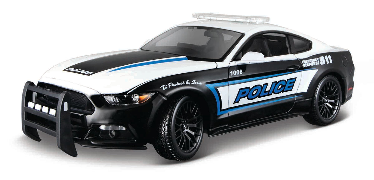 10-31397 - Bburago Maisto - 1:18 - 2015 Ford Mustang GT Police - Nera/Bianca