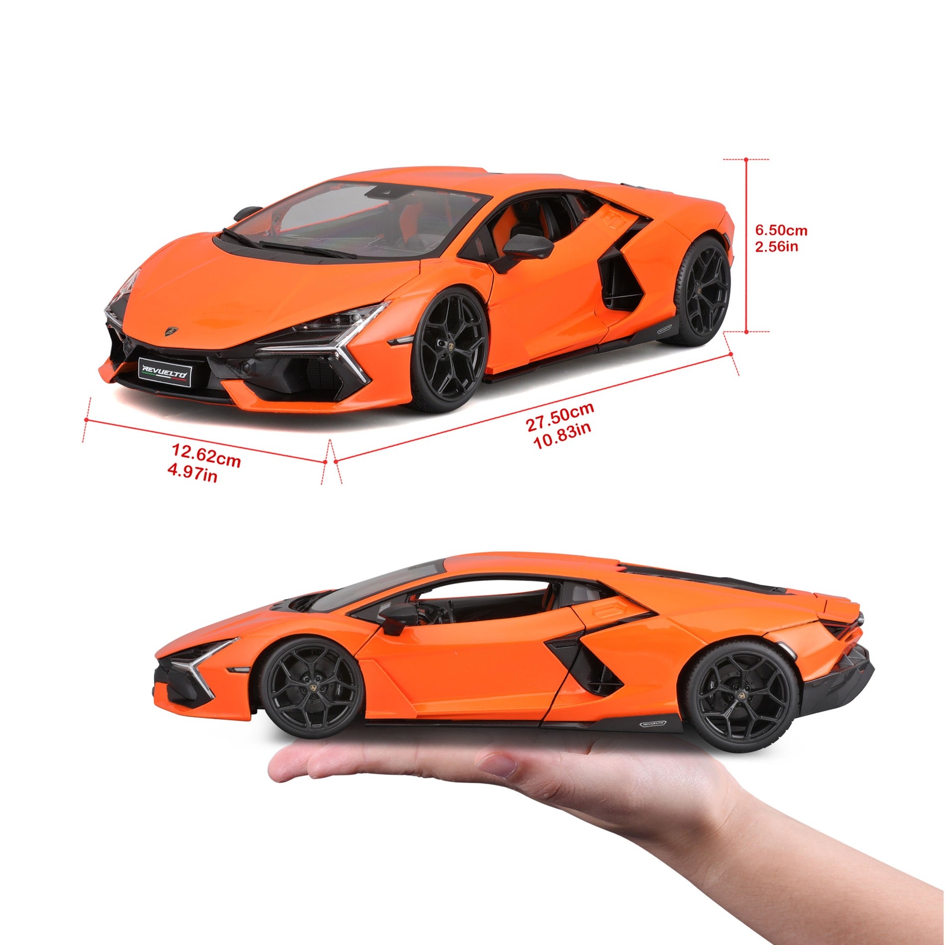 31463 OG Bburago Maisto - Lamborghini Revuelto, arancione - Scala 1:18