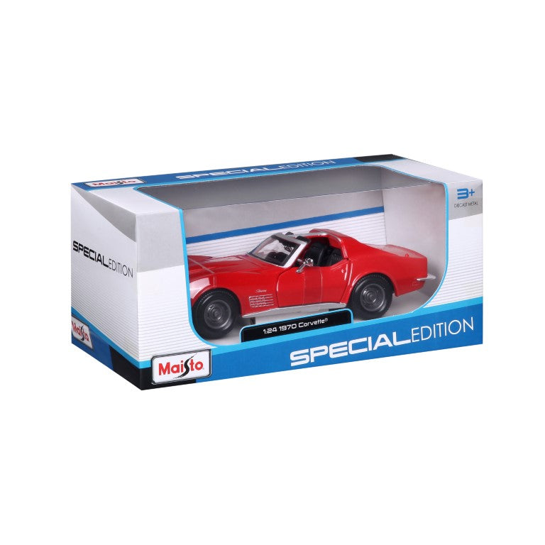 10-31202 RD - Bburago Maisto - 1:24 - Chevrol Corvette 1970 - Rossa