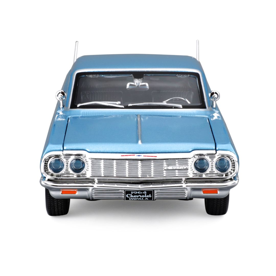 32908 Bburago Maisto - Chevrolet Impala SS (1964), blu - Scala 1:24