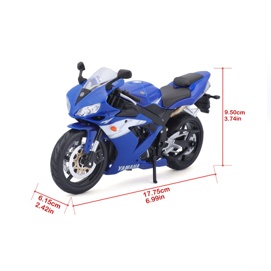 20-21847 Bburago Maisto - Yamaha YZF-R1, blu - Scala 1:12