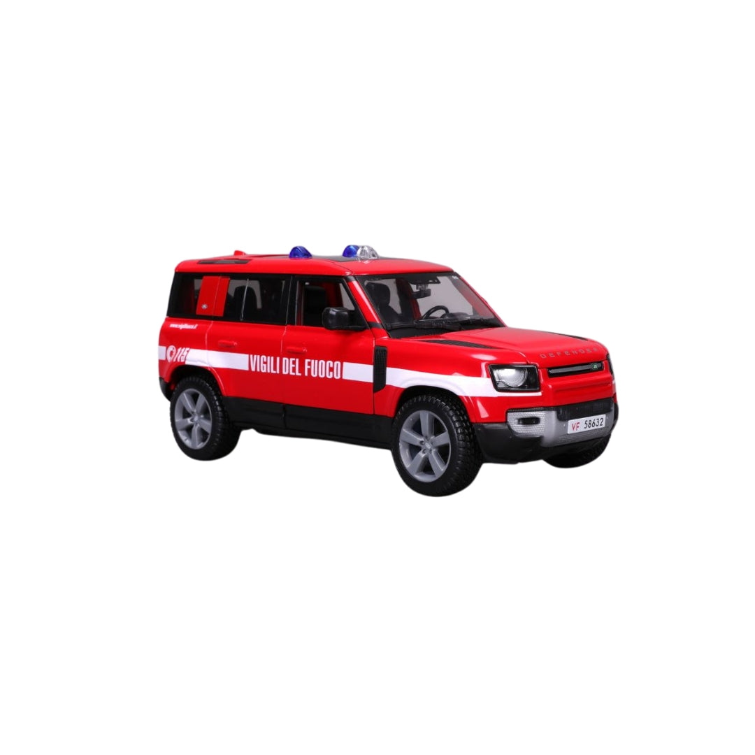 18-20001 Bburago -Land Rover Defender 110 Vigili di Fuoco (2022) 1:25