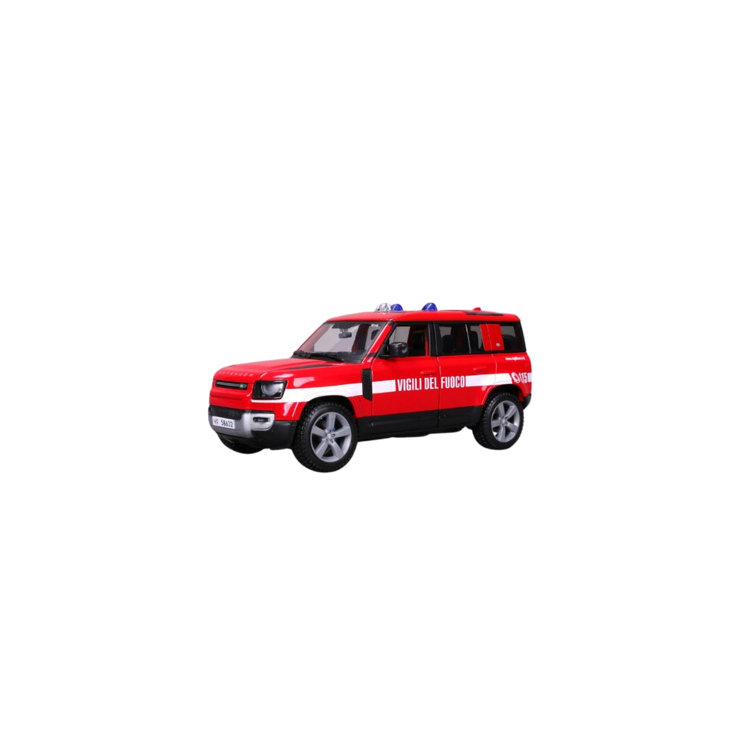 18-20001 Bburago -Land Rover Defender 110 Vigili di Fuoco (2022) 1:25