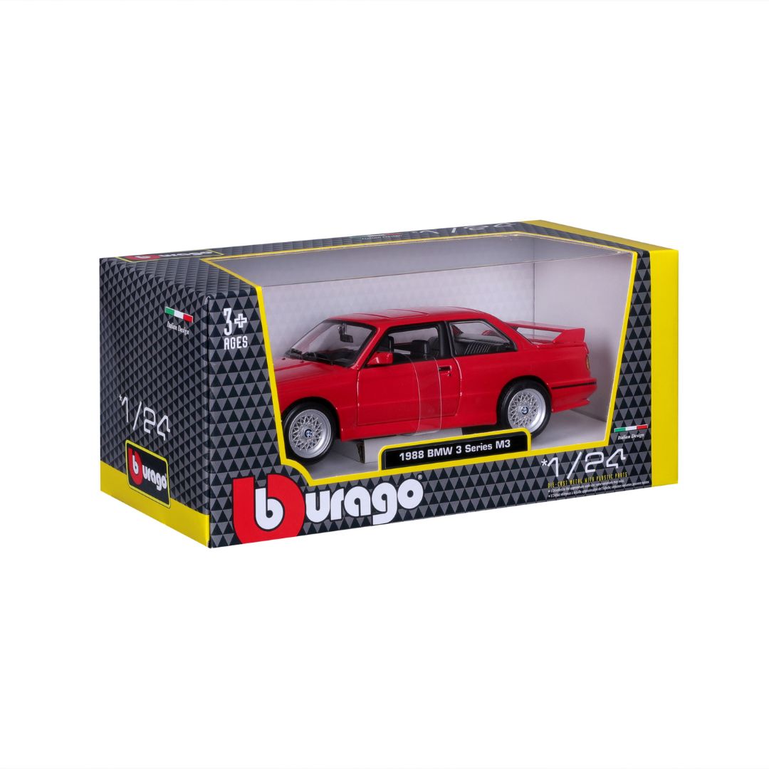 18-21100 Bburago - BMW M3 e30 (1988), rossa - Scala 1:24