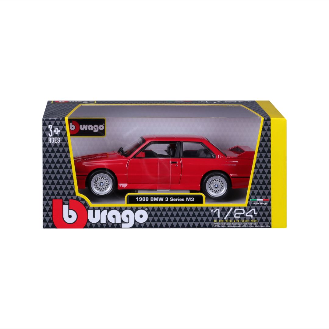 18-21100 Bburago - BMW M3 e30 (1988), rossa - Scala 1:24