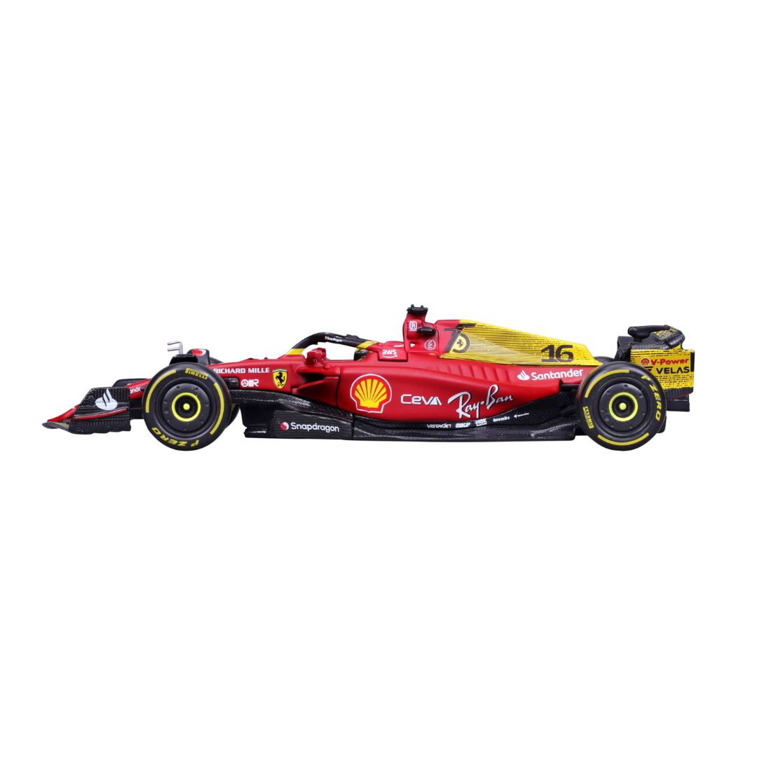 18-36831 Bburago - Ferrari F1- 75 (2022) #16 Leclerc, con casco - 1:43