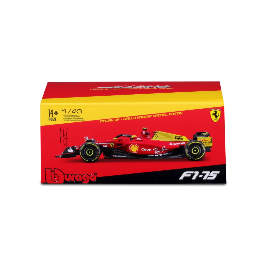 18-36831 Bburago - Ferrari F1- 75 (2022) #55 Sainz, con casco 1:43