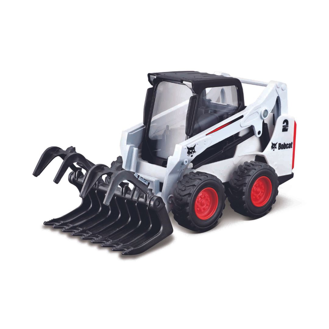 18-31802 Bburago Farmland - Bobcat Skid-Steer Loader con rampino