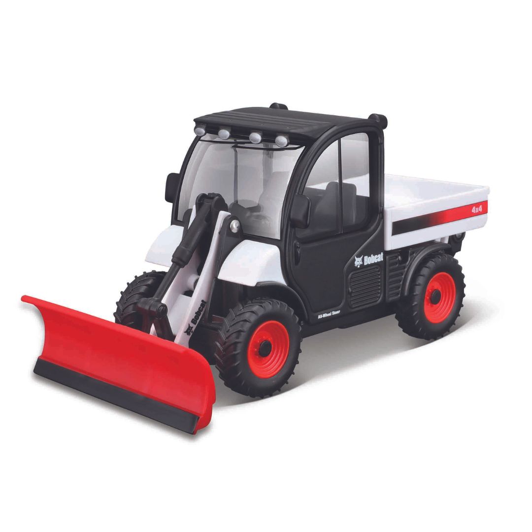 18-31805 Bburago Farmland - Bobcat Skid-Steer Loader con spazzaneve