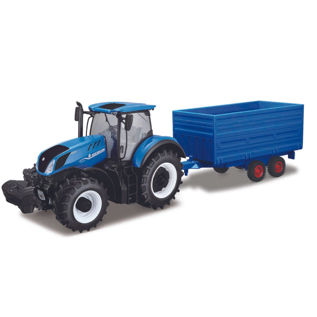 18-44067 Bburago - Trattore New Holland T7.315 HD con rimorchio ribaltabilene