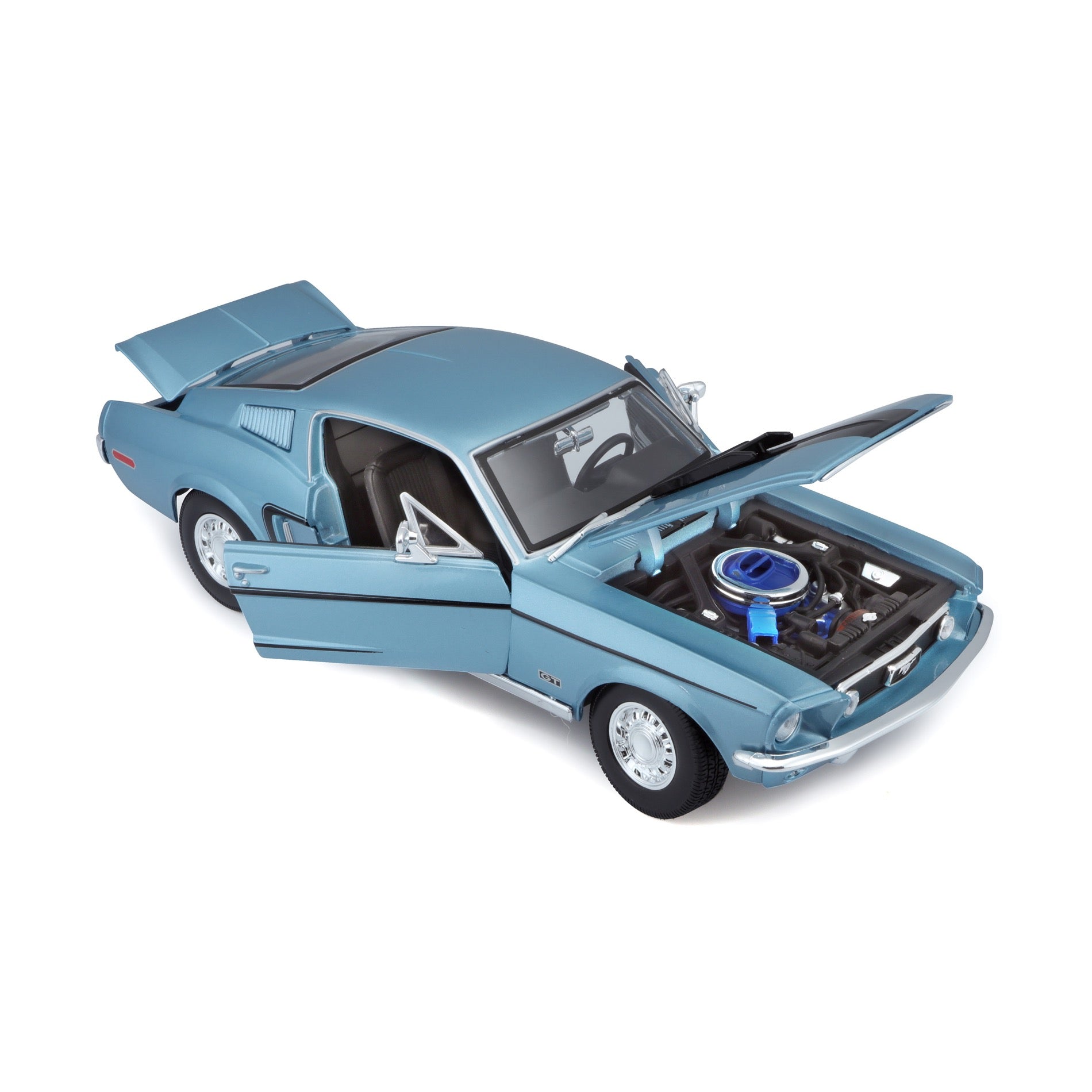 10-31167 Bburago Maisto  1:18 - Ford Mustang GT Cobra Jet FB 1968 Blu Met.