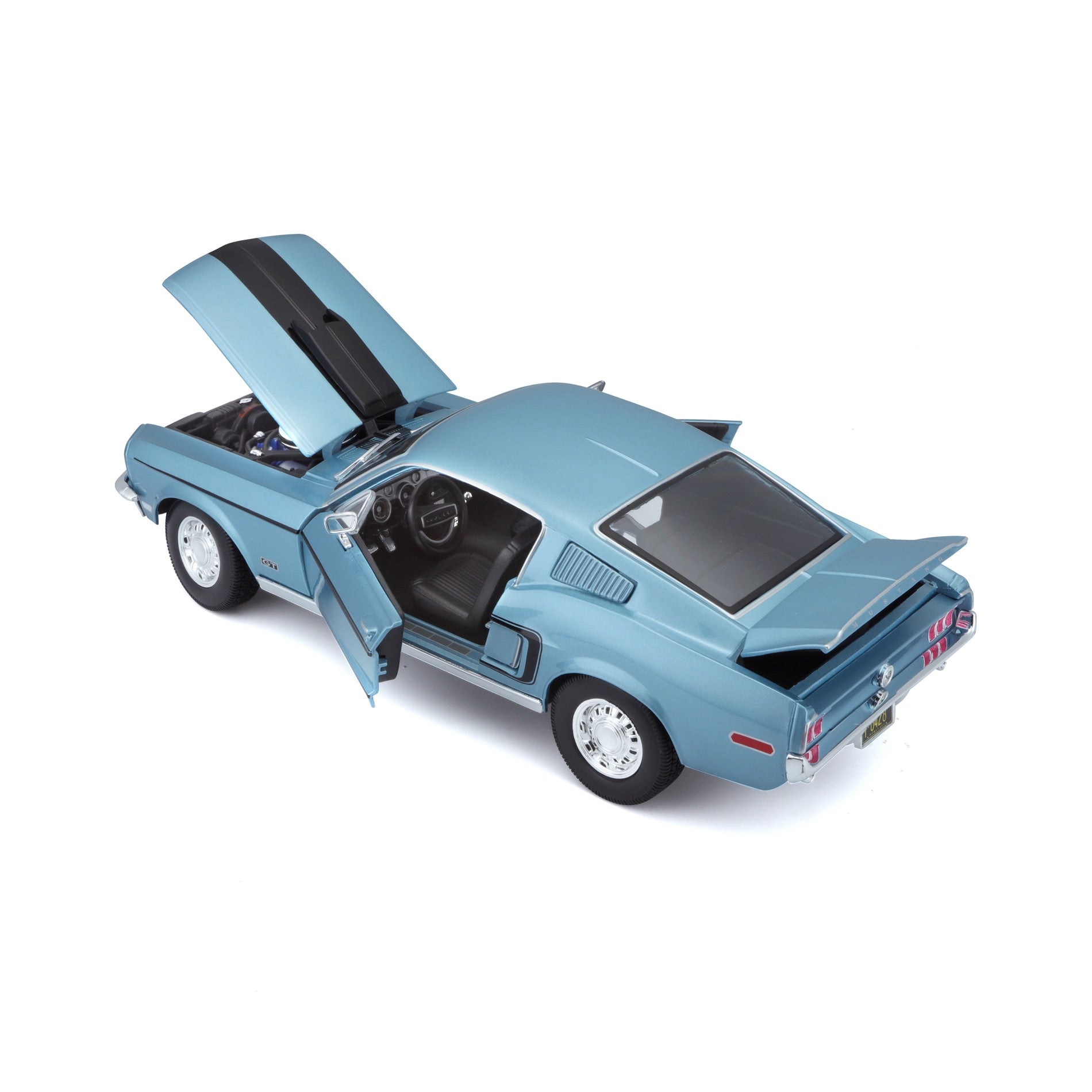 10-31167 Bburago Maisto  1:18 - Ford Mustang GT Cobra Jet FB 1968 Blu Met.