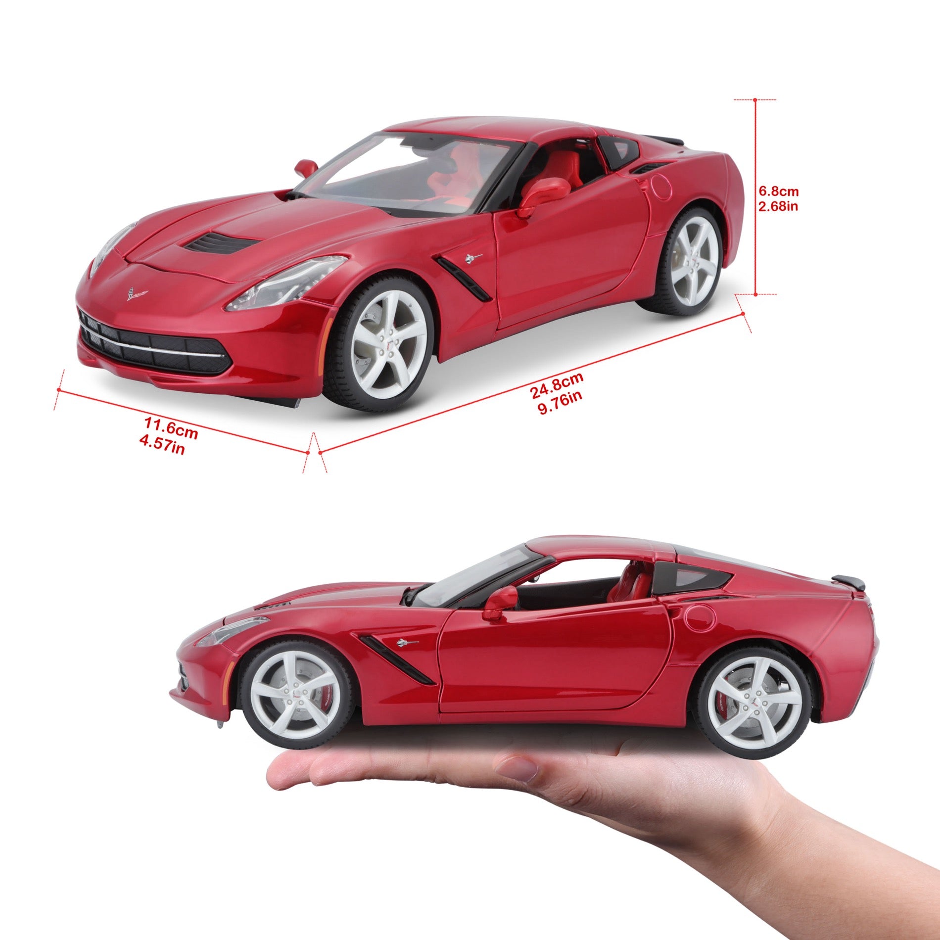 31182 RD Bburago Maisto  1:18 - 2014 Corvette Stingray Met Rossa