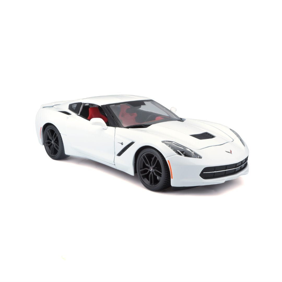 31677 Bburago Maisto - Corvette Stingray Z51, bianca - Scala 1:18