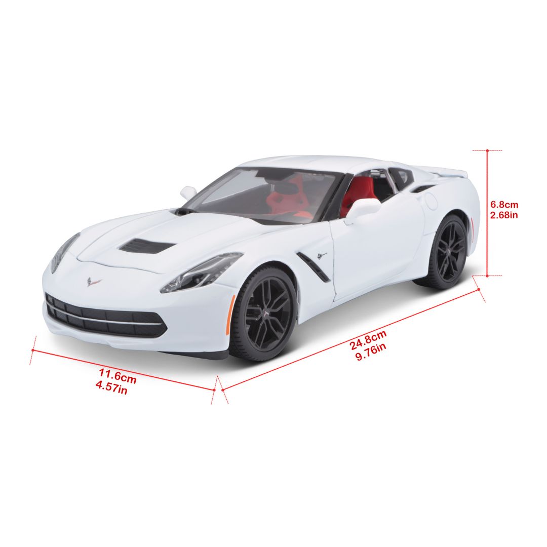 31677 Bburago Maisto - Corvette Stingray Z51, bianca - Scala 1:18