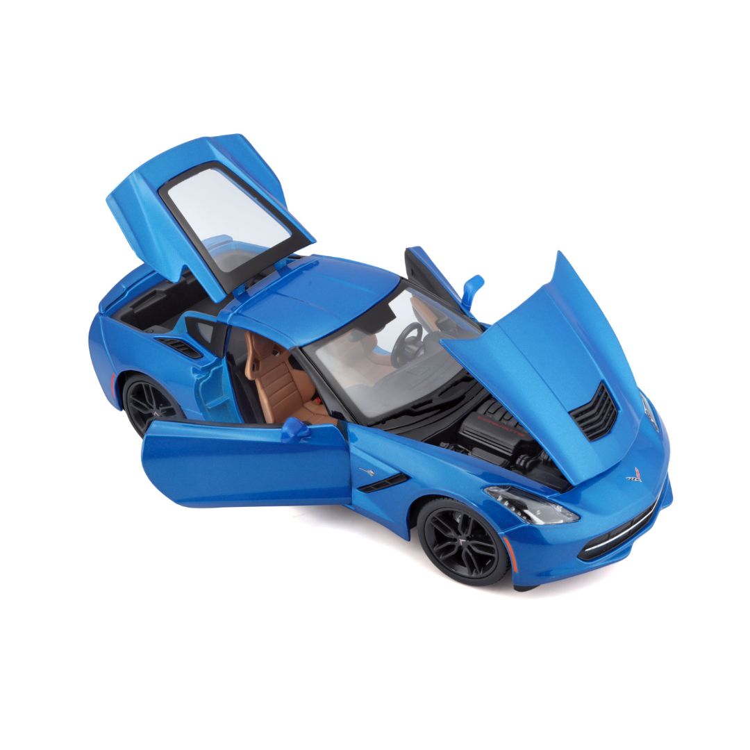 31677 Bburago Maisto - Corvette Stingray Z51, blu - Scala 1:18