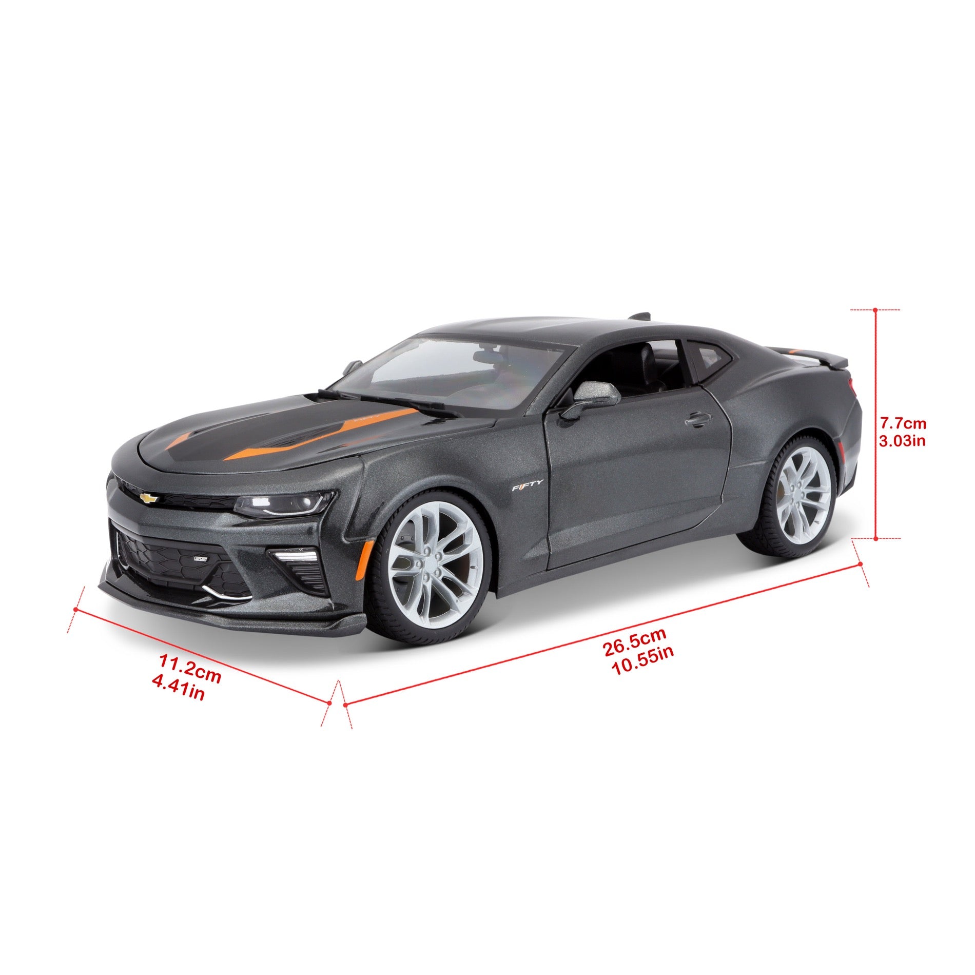 31385 - Bburago Maisto 1:18 - 2017 Chevrolet Camaro 50th Anniversary Grigio Met.