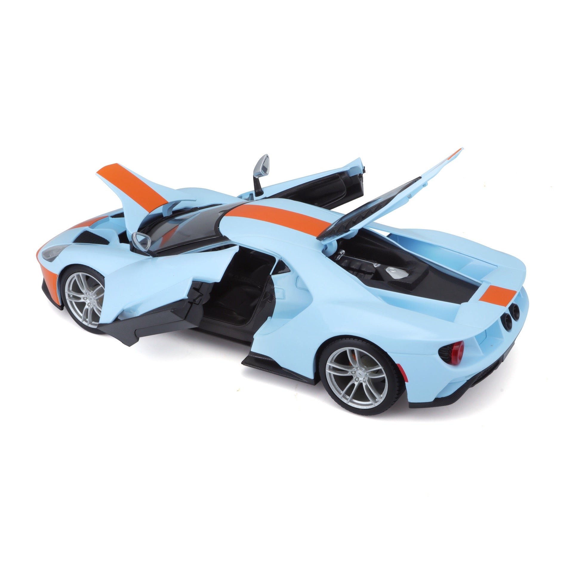 10-31384 BU+OG Bburago Maisto 1:18 - 2017 Ford GT Arancione/Blu