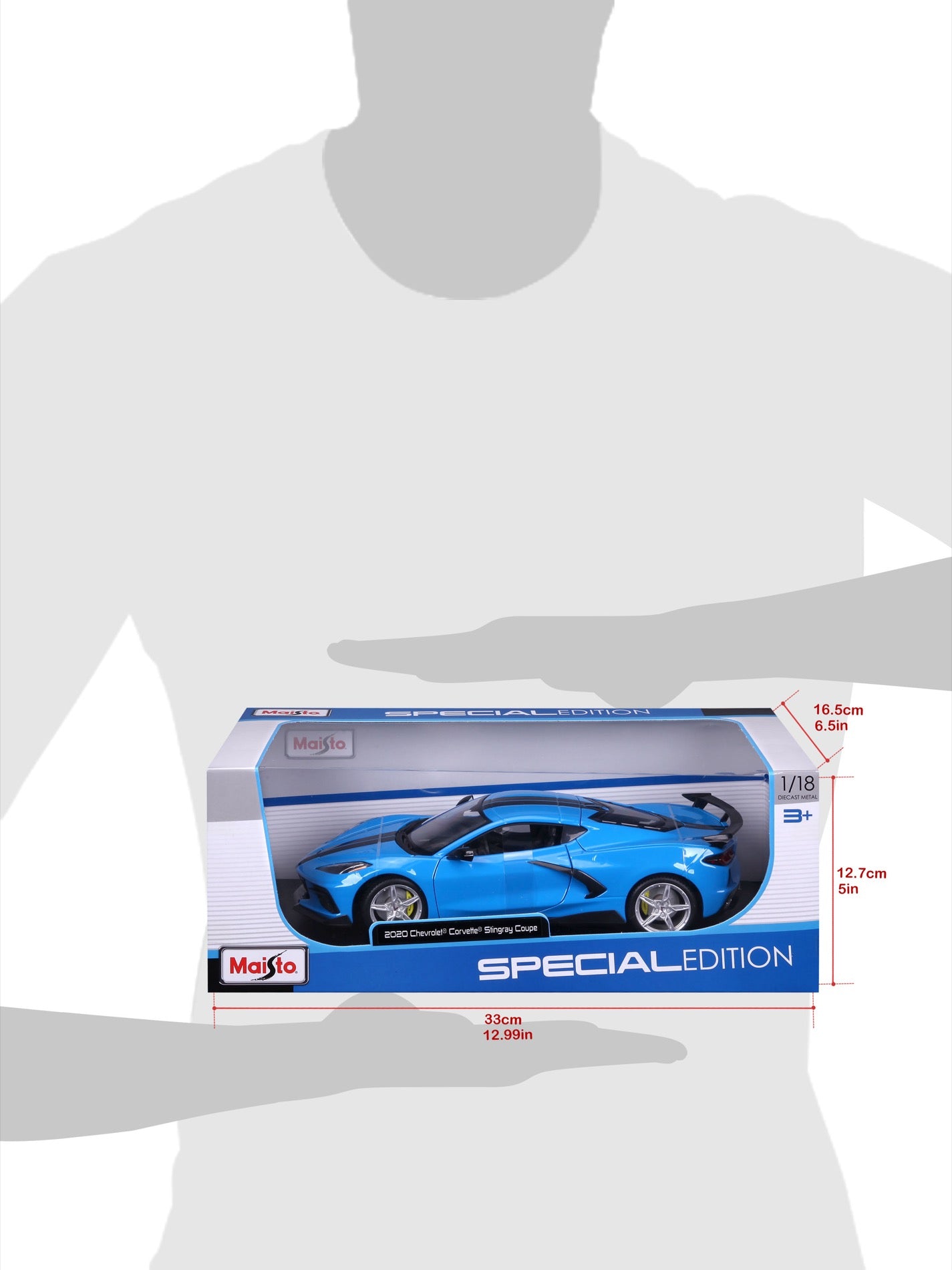 10-31455 Bburago Maisto :18 - 2020 Chevrolet Corvette Stingray Coupe Blue