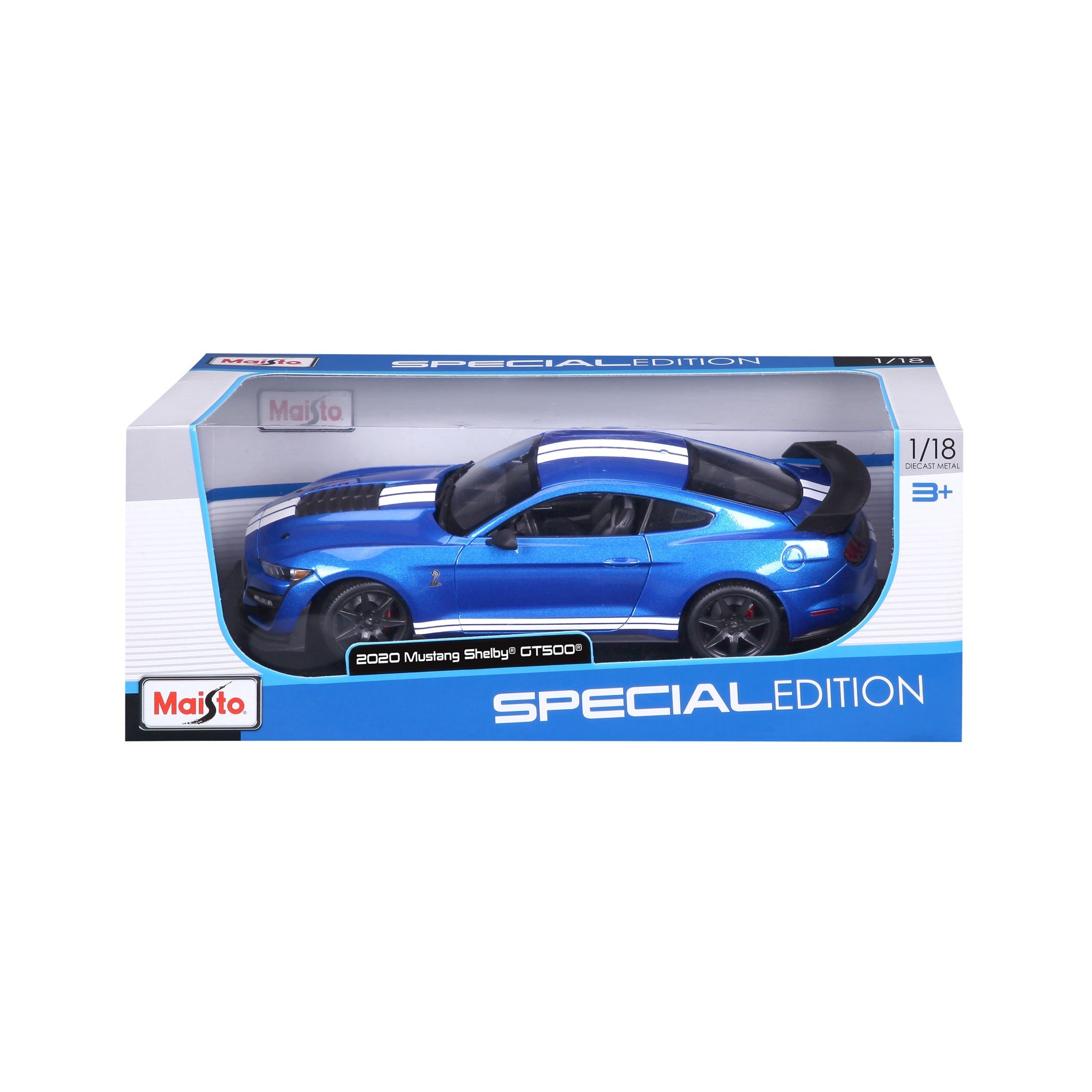 31388 BU - Bburago Maisto  1:18 - 2020 Ford Shelby GT500 Blu Met.