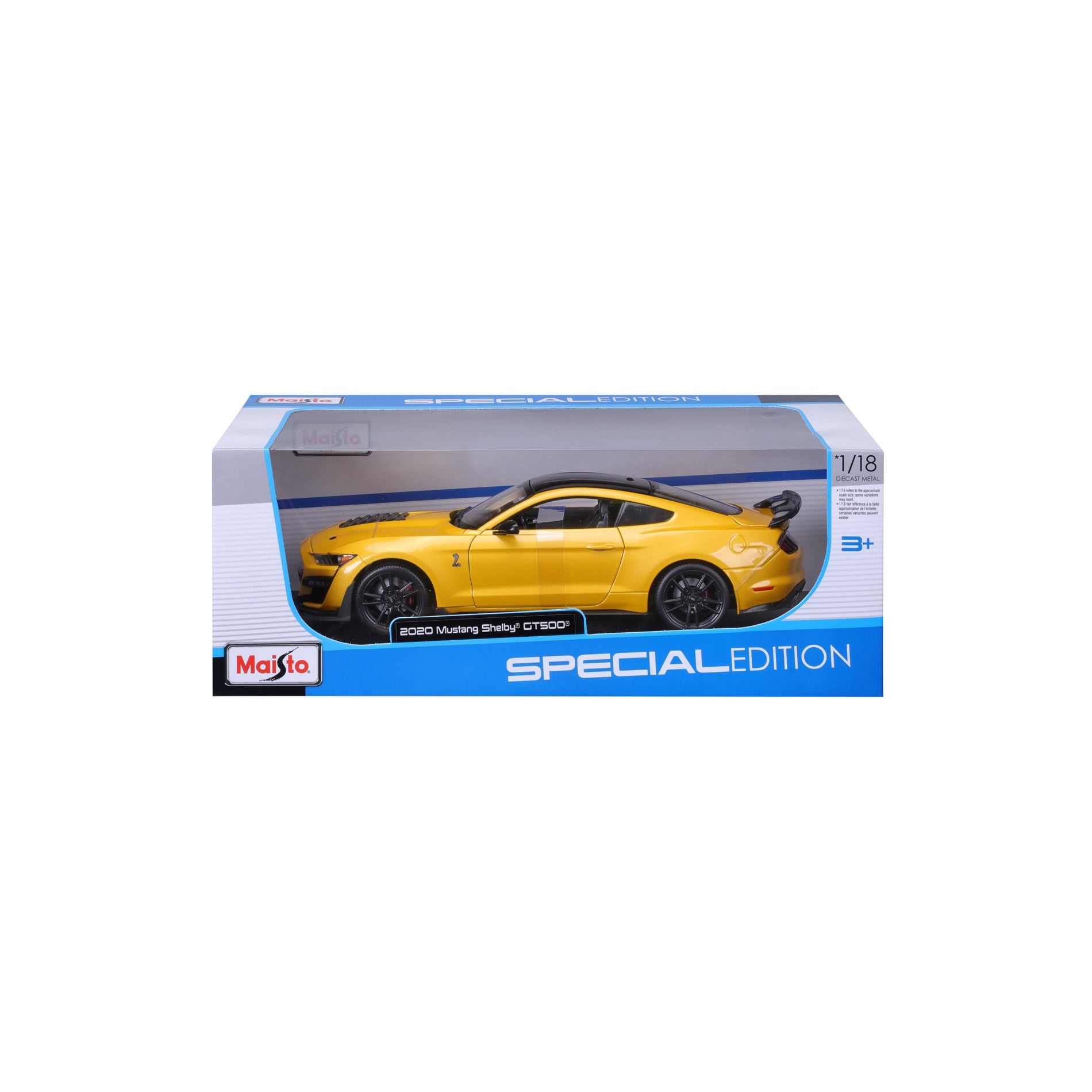 10- 31452 YL Bburago Maisto  1:18 - 2020 Mustang Shelby GT500 Giallo Met.