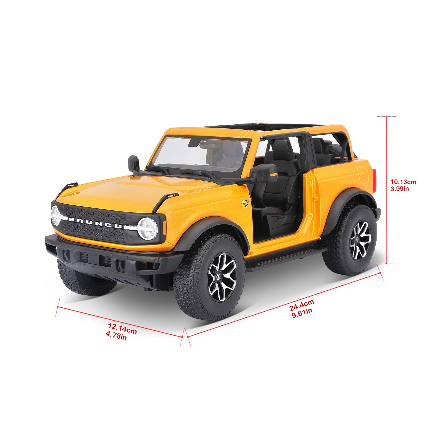 31457 1:18 BburagoMaisto 2021 Ford Bronco Badlands (No Door) Arancione