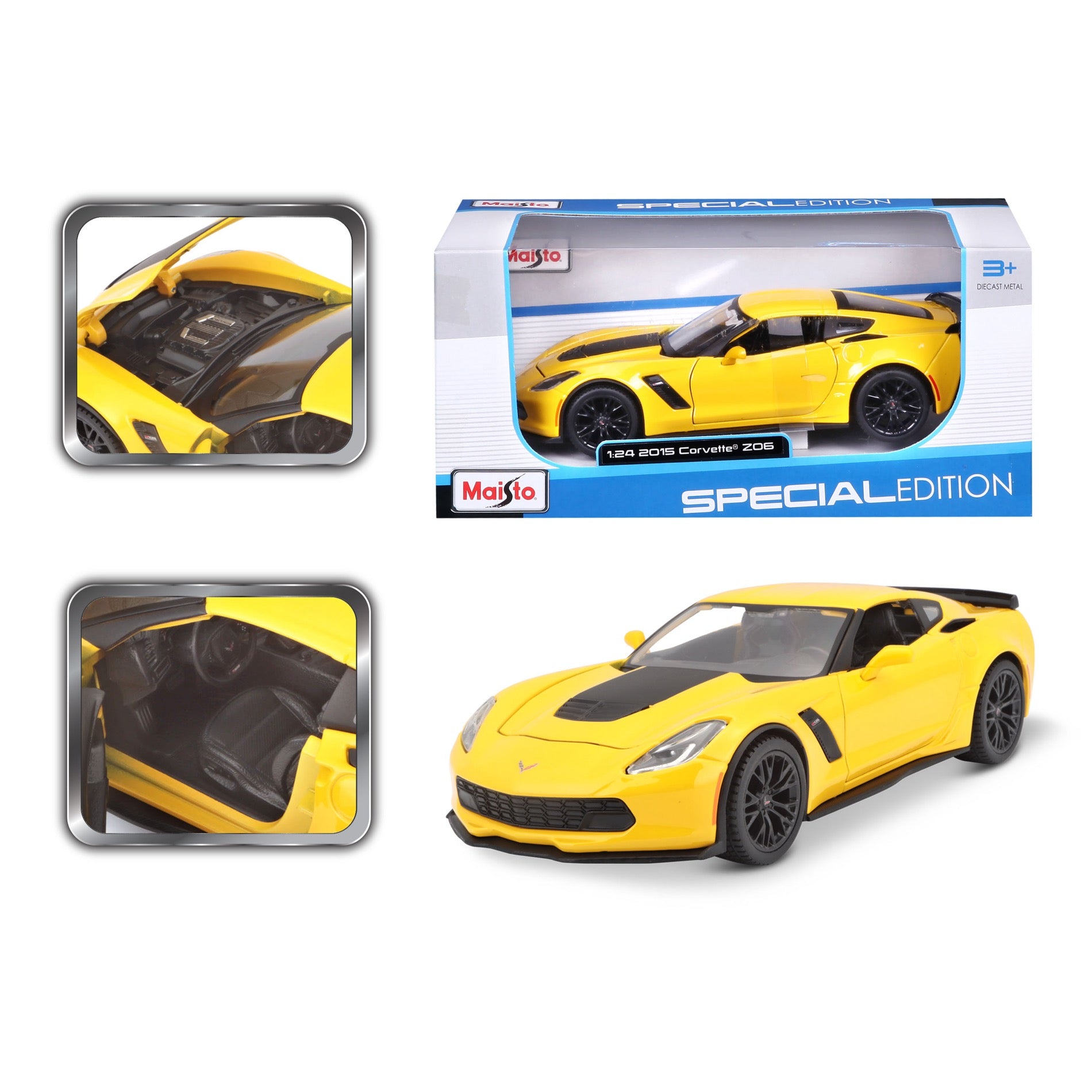 31133 YL Bburago Maisto  1:24 - 2015 Corvette Z0 6 Gialla