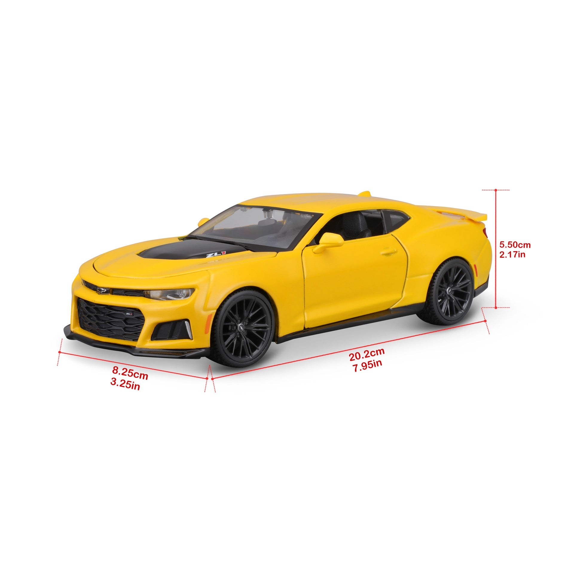 10-31512 Bburago Maisto - Camaro ZL1 (2017), gialla - Scala 1:24