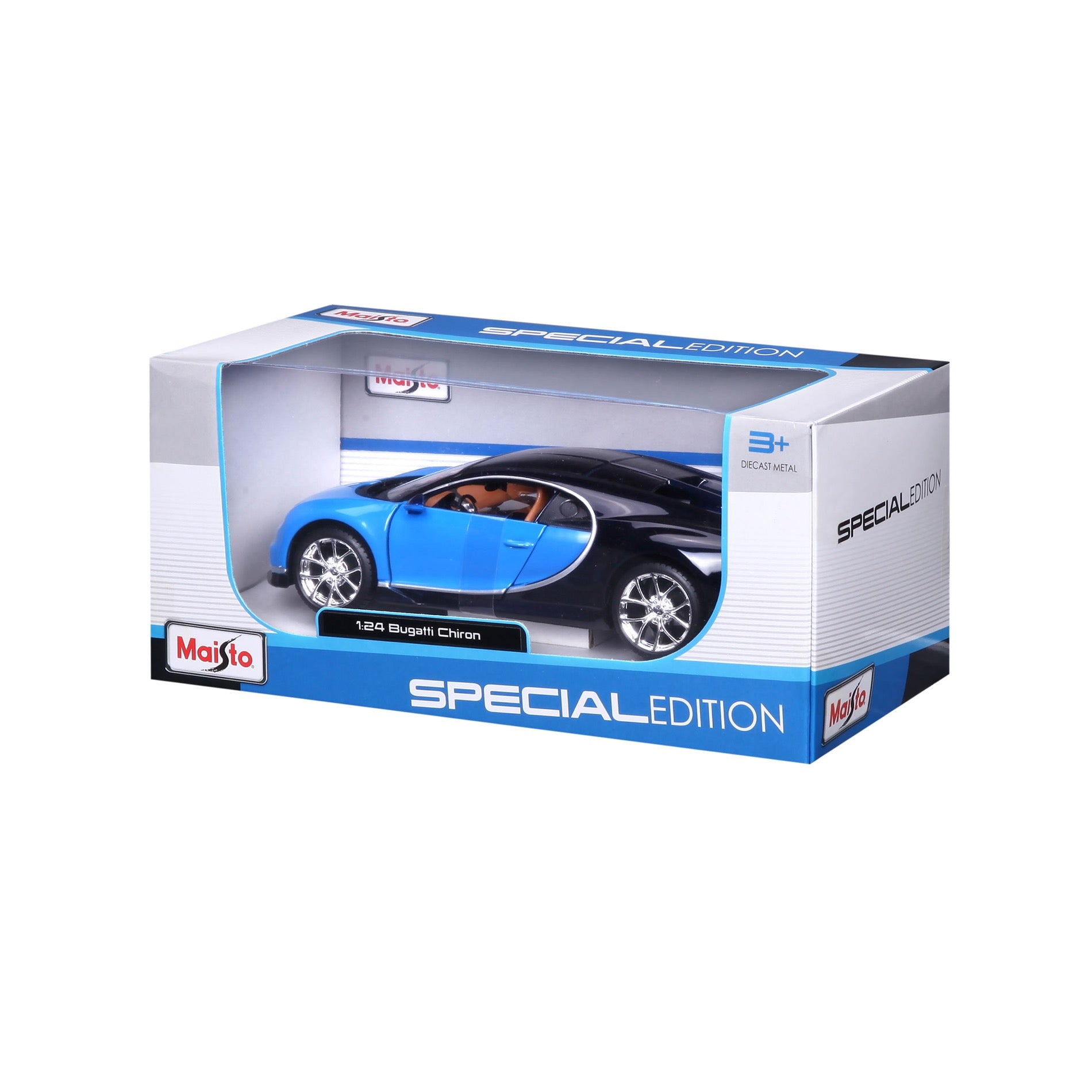 10-31514 BU  Bburago Maisto  1:24 - Bugatti Chiron Blu Met. e Nera