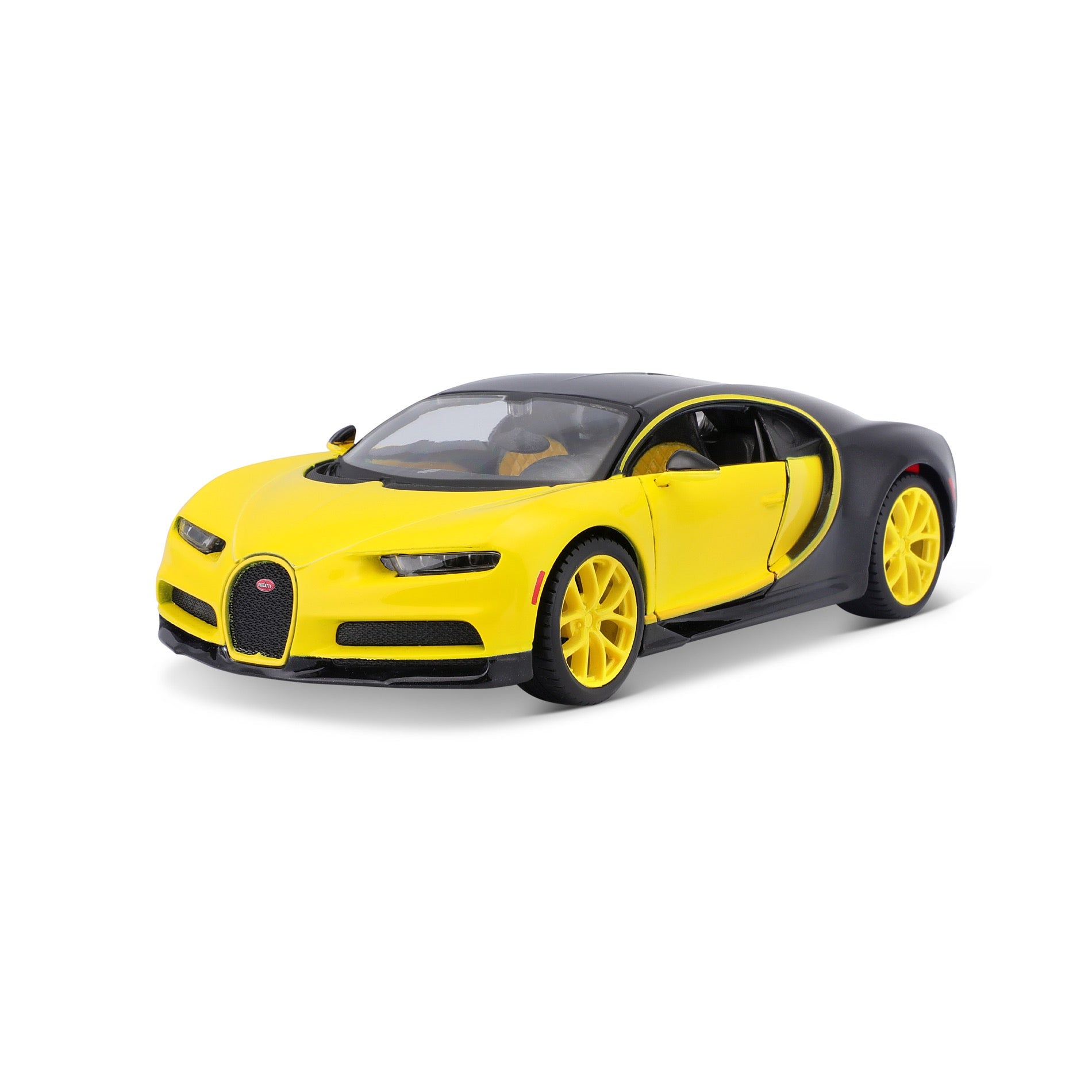 10-31514 YL+BK Burago Maisto 1:24 - Bugatti Chiron Gialla/Nera